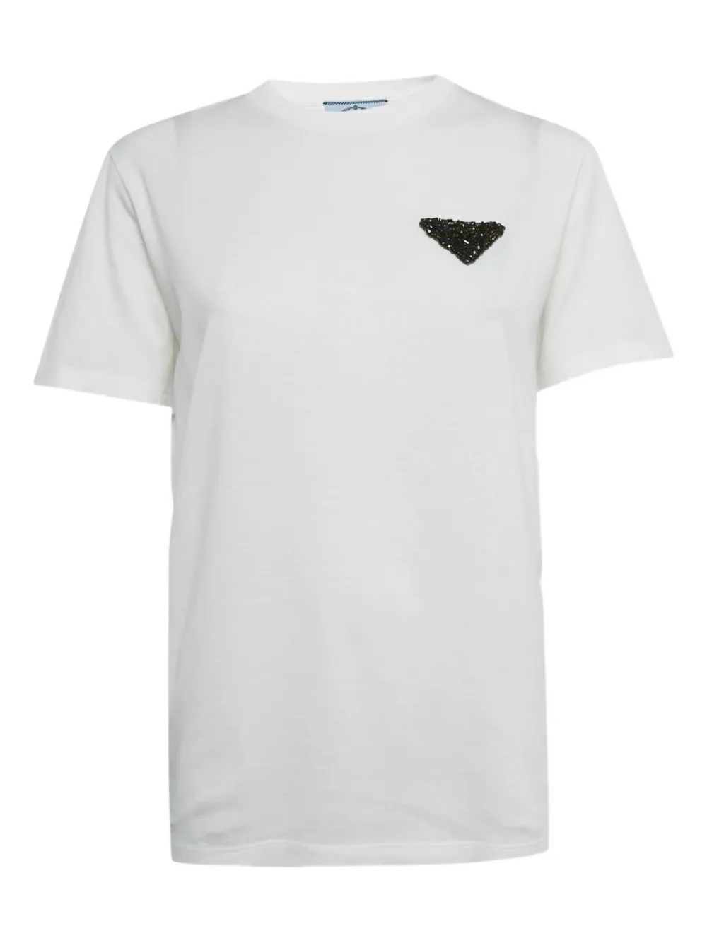 Prada Pre-Owned crystal-appliqué T-shirt - Bianco