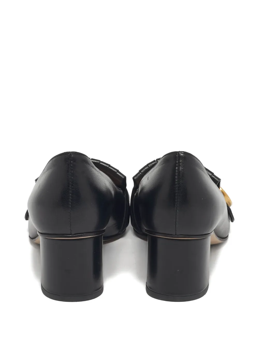 Gucci Pre-Owned GG Marmont fringed leather pumps - Zwart