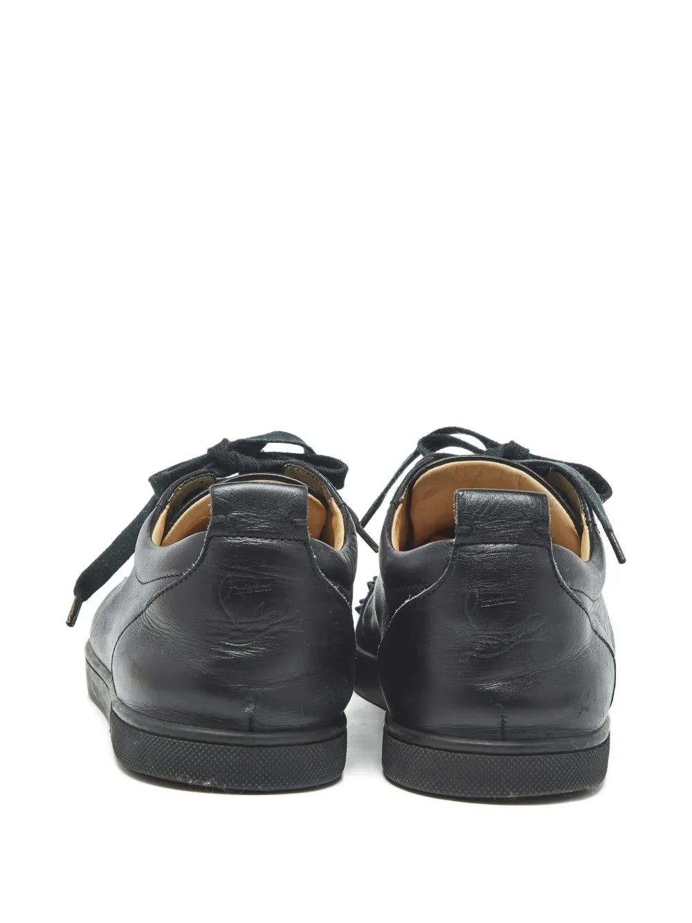 Christian Louboutin Pre-Owned spike leather trainers Zwart