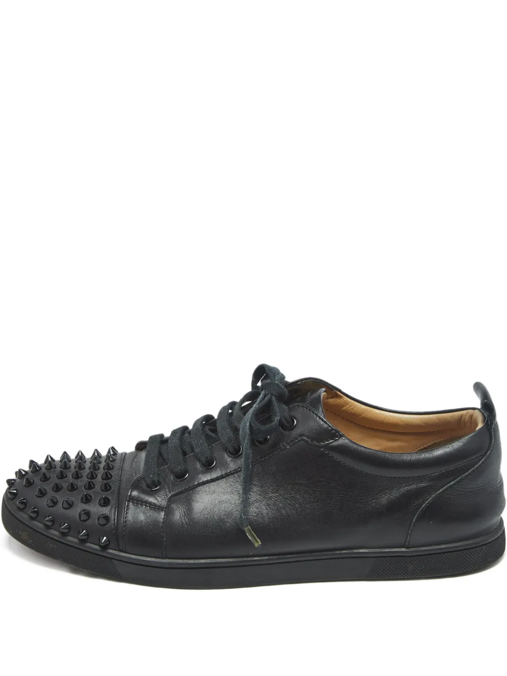Christian Louboutin Pre-Owned spike leather trainers - Nero