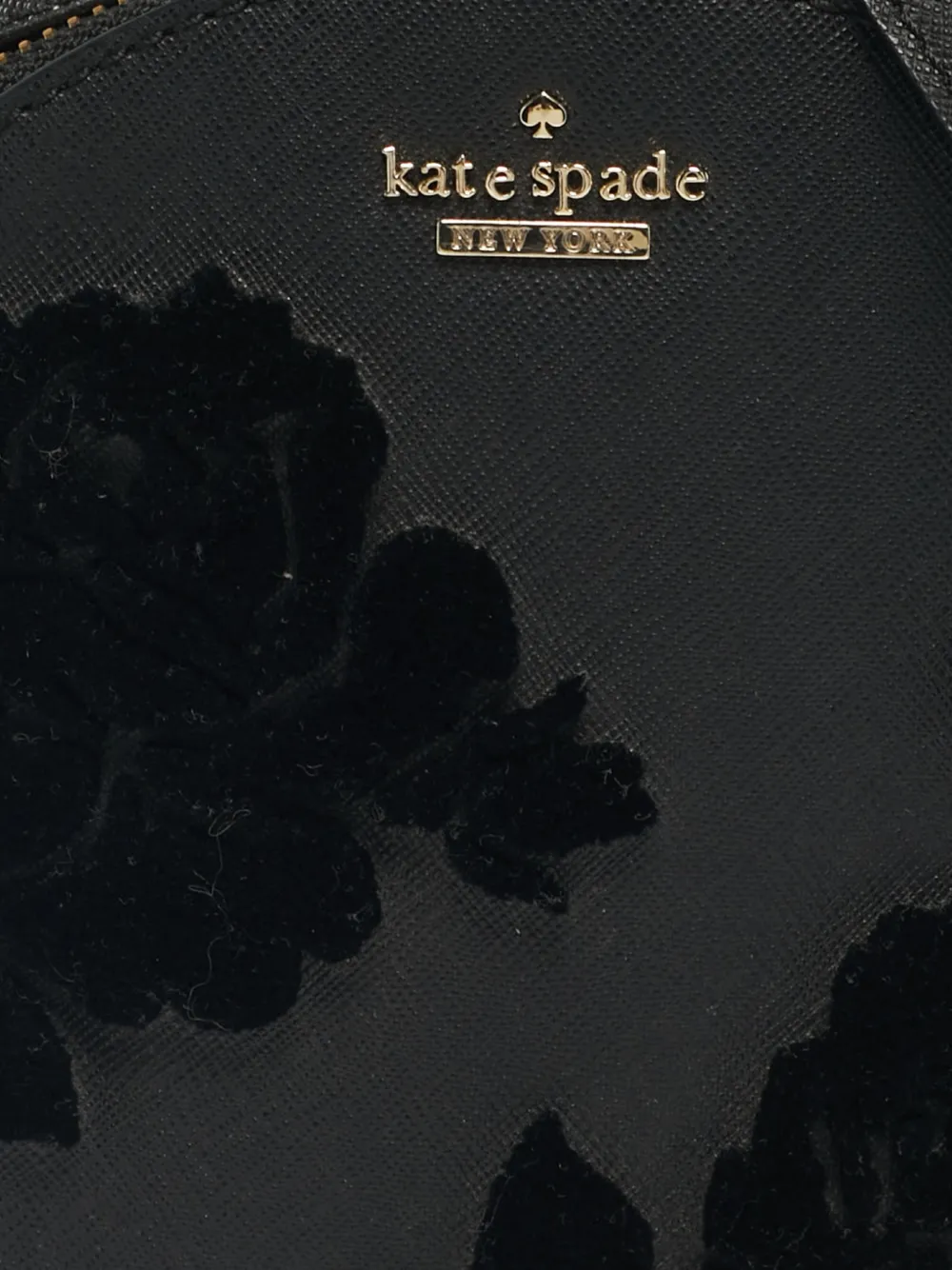 Kate Spade Binx Flock Rose Leather Backpack | Black  display picture 3