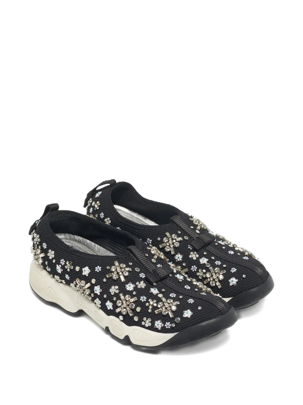 Christian Dior Pre-Owned embellished sneakers - Zwart