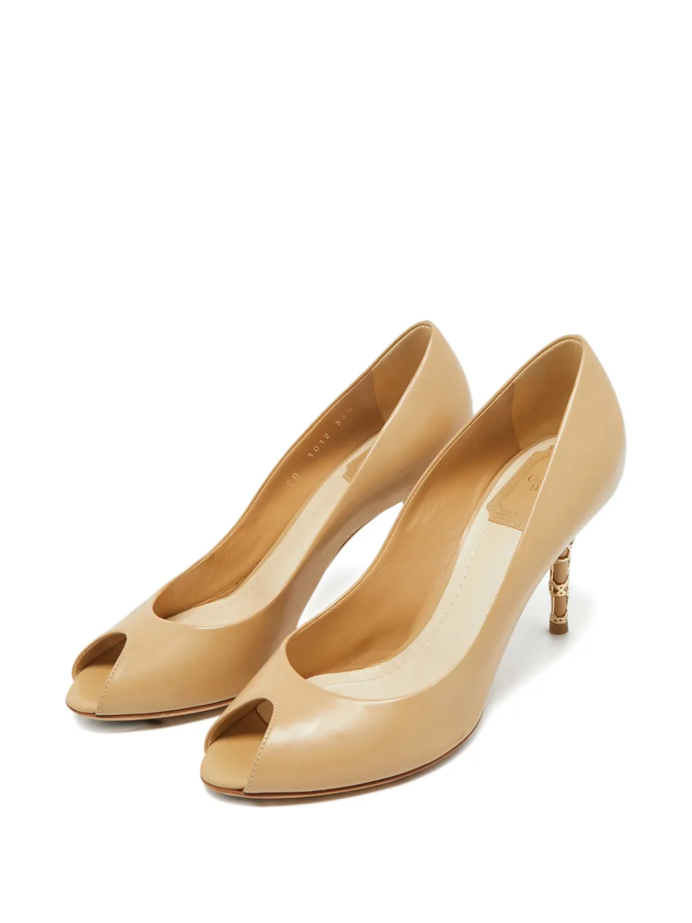 Christian Dior Pre-Owned peep-toe pumps - Beige