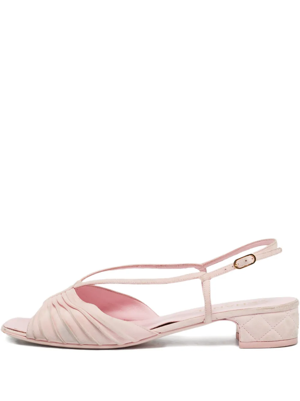 CHANEL Pre-Owned Suede logo sandals - Rosa