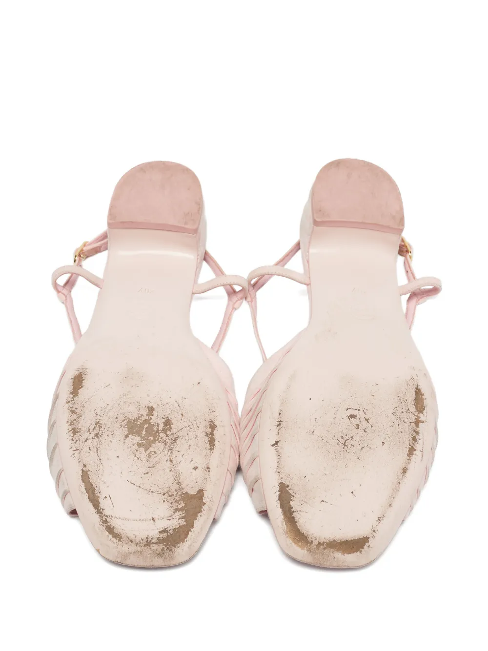 CHANEL Pre-Owned Suede logo sandals - Roze