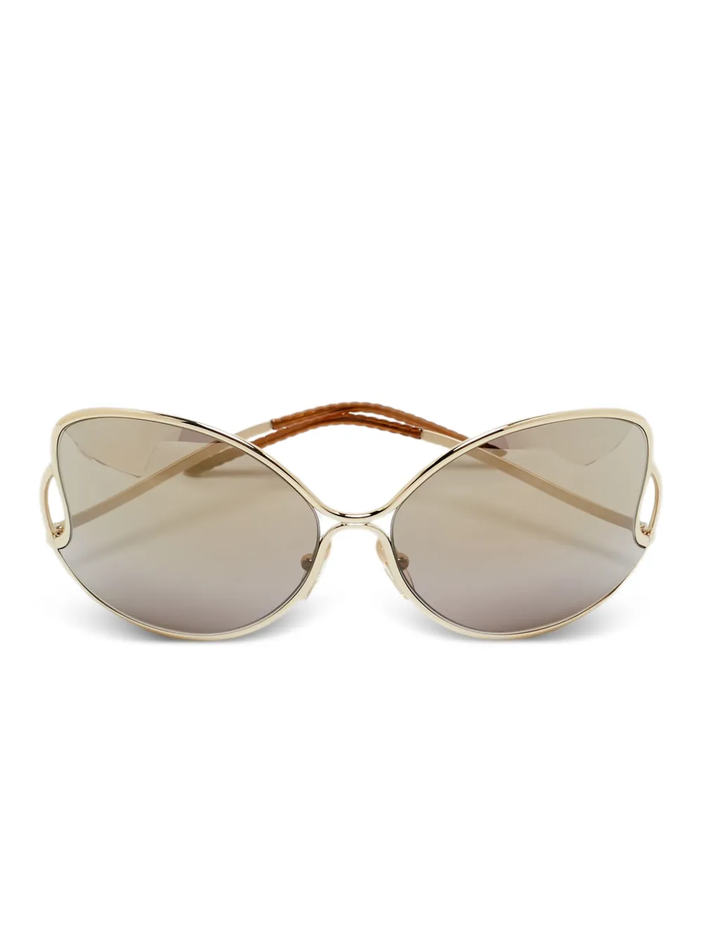 Fendi Pre-Owned oversized sunglasses - Oro