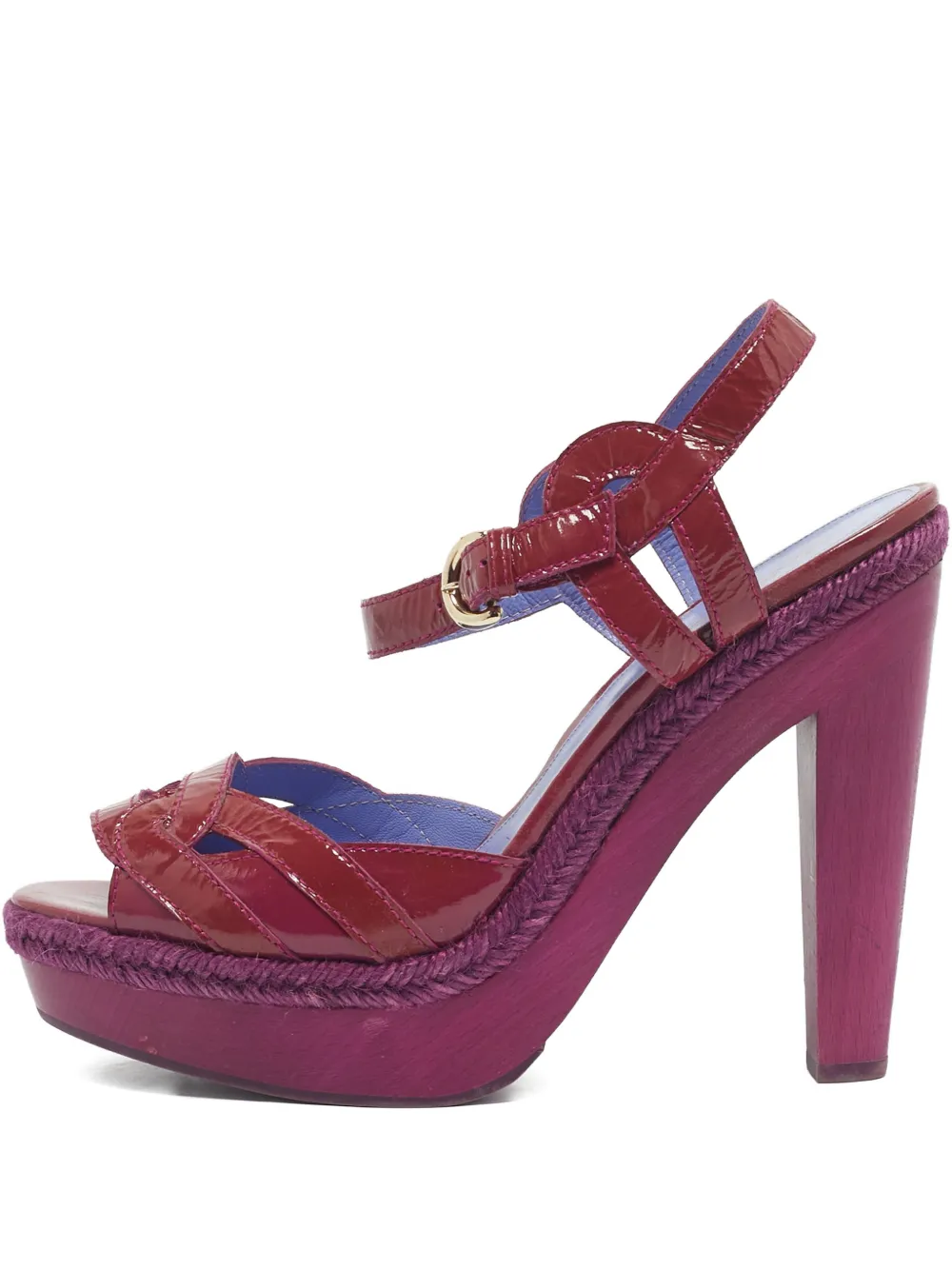 Sergio Rossi 1197048 patent platform sandal | rojo | Image 1