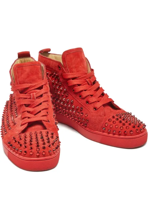 Christian Louboutin Pre-Owned Louis Spikes suede high-top sneakers