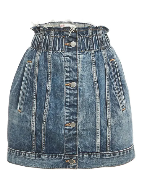 Valentino Pre-Owned frayed denim mini skirt
