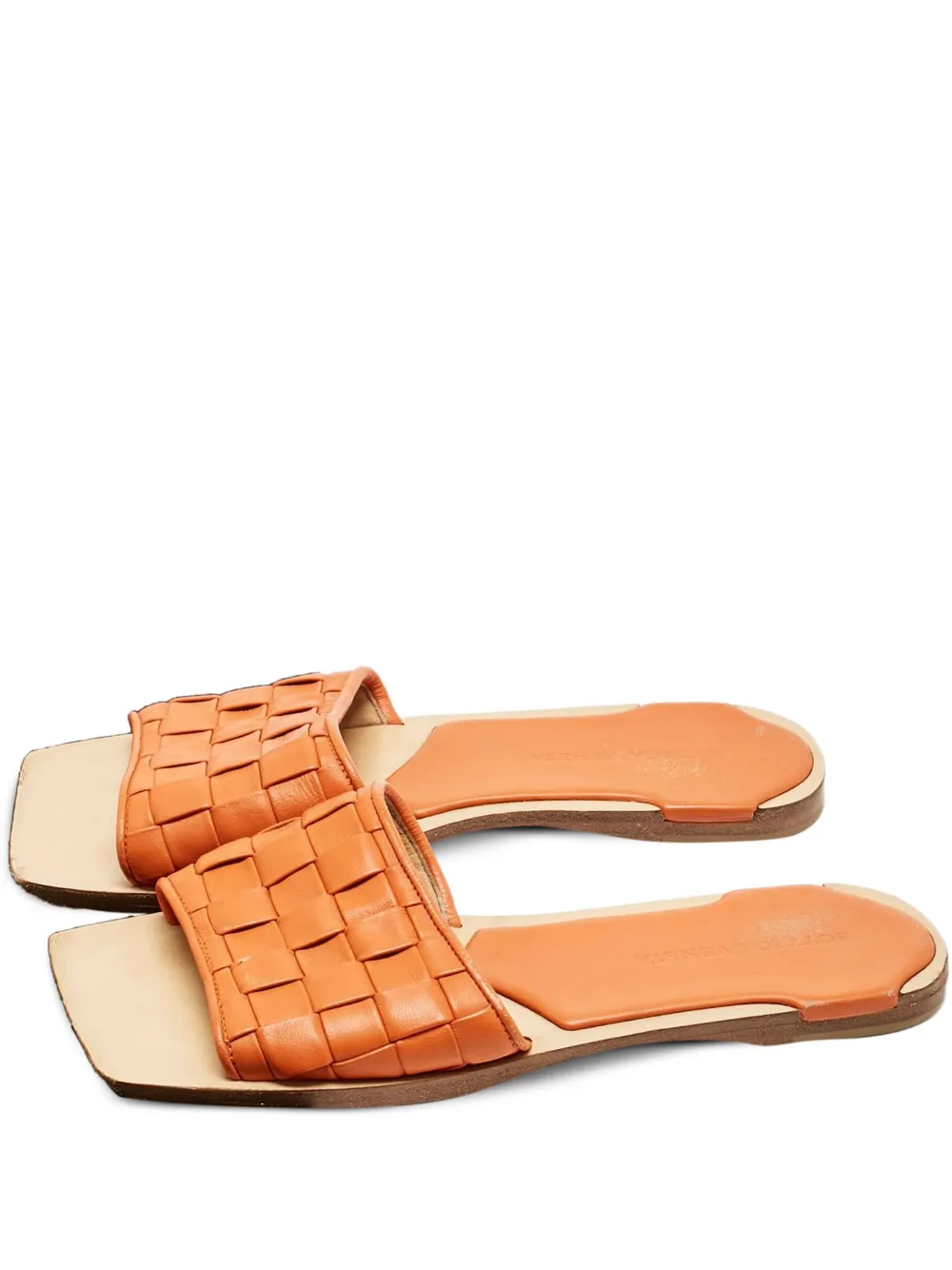 Bottega Veneta Pre-Owned Intrecciato leather sandals - Orange