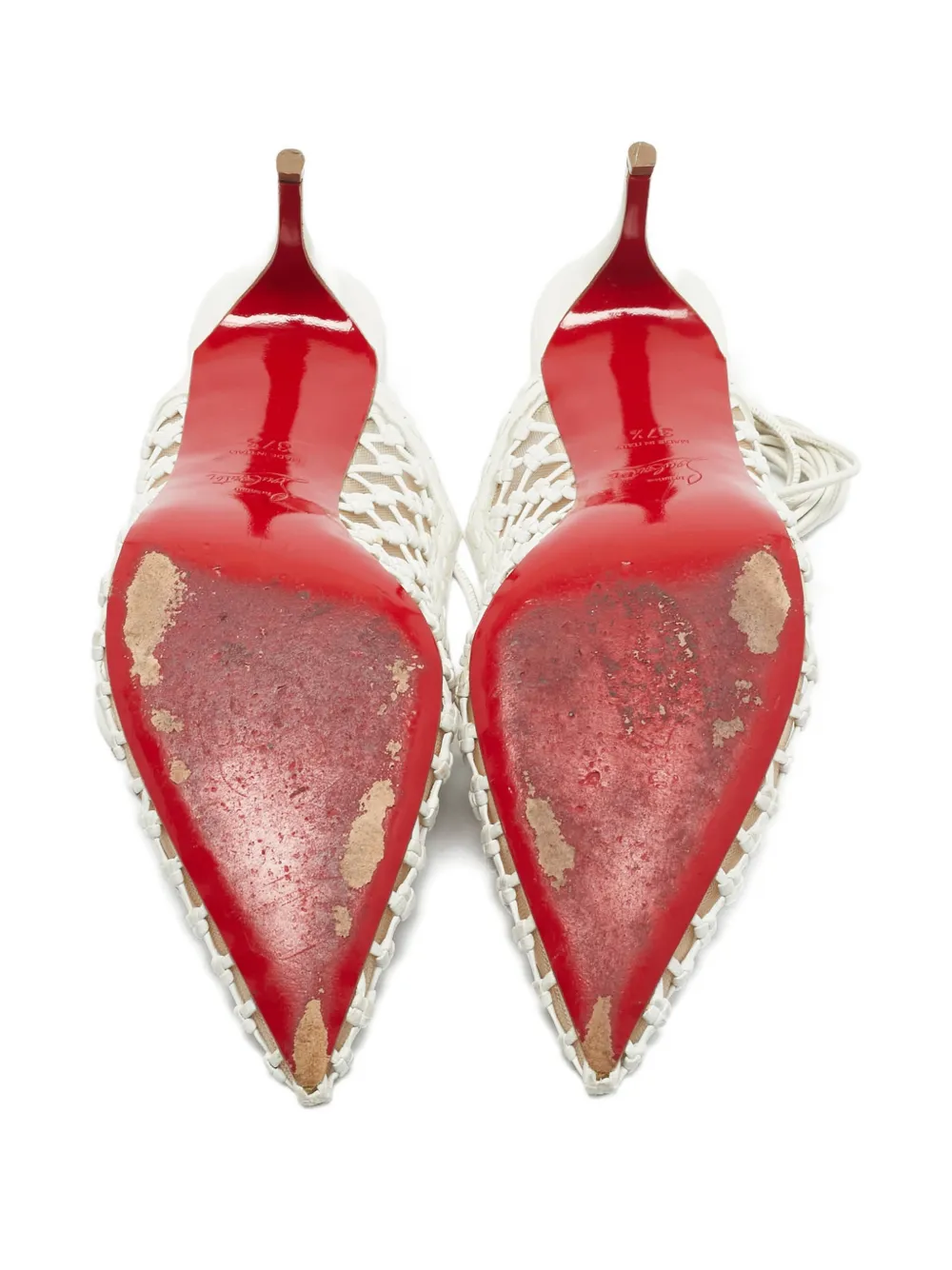 Christian Louboutin Pre-Owned mesh panels pumps - Wit