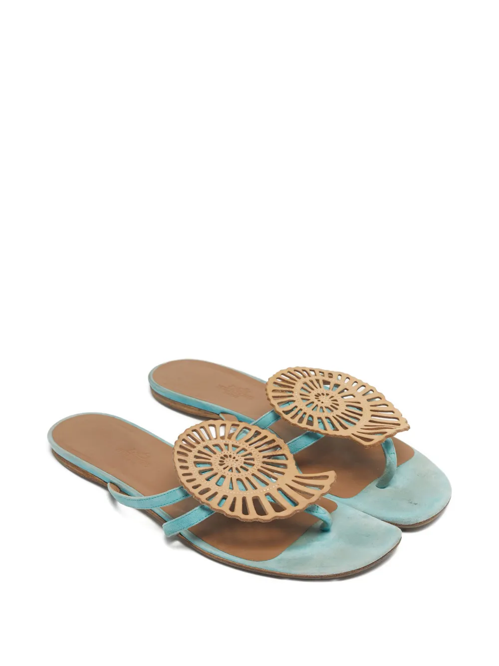 Hermès Pre-Owned Nautilus intricate design flat sandals | Image 2