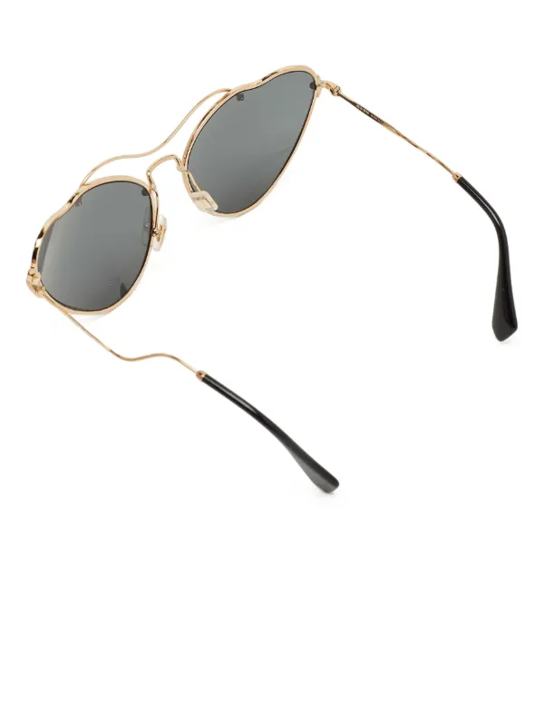 MIU MIU Gold frame Irregular Butterfly Sunglasses Miu Miu 51mm Butterfly Sunglasses | Nordstrom main image 3