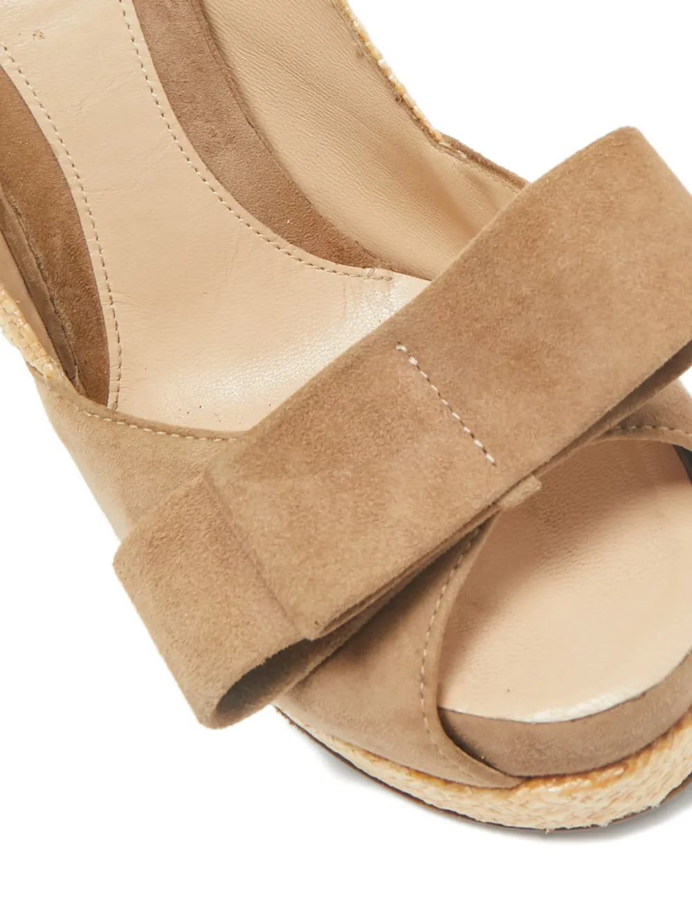 Fendi Pre-Owned peep-toe bow pumps - Beige