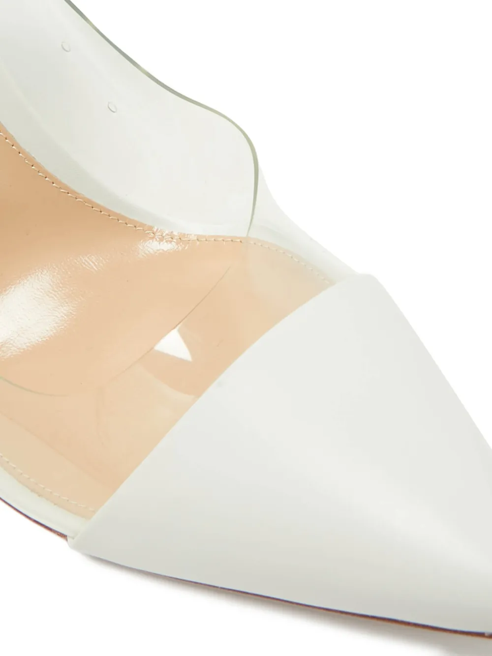 Gianvito Rossi plexi leather pumps - Wit