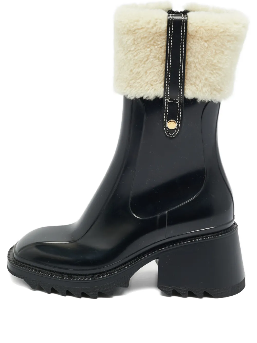 Chloé Pre-Owned Betty shearling rain boots - Schwarz