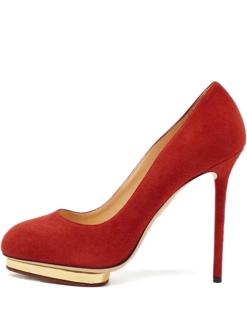 Charlotte Olympia Dolly suede pumps - Rot