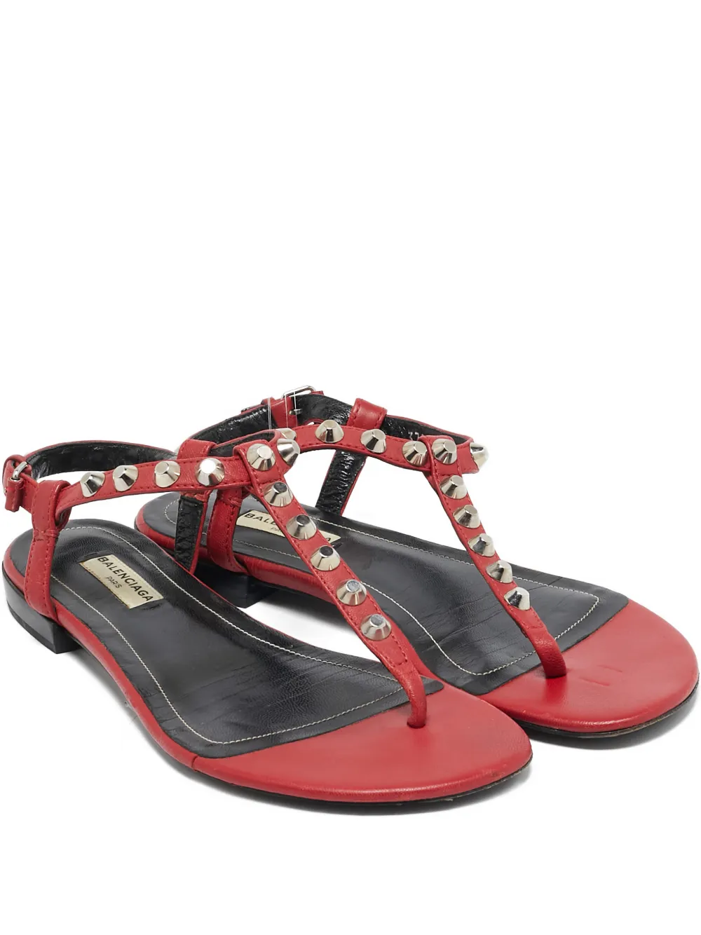 Balenciaga Pre-Owned Arena studded leather sandals - Rot