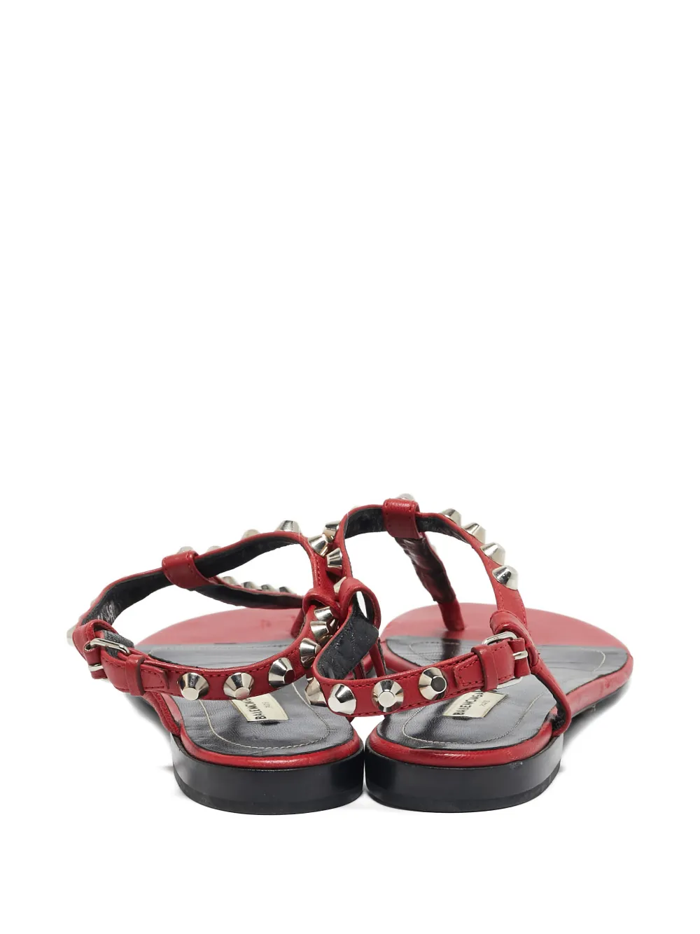 Balenciaga Pre-Owned Arena studded leather sandals - Rood