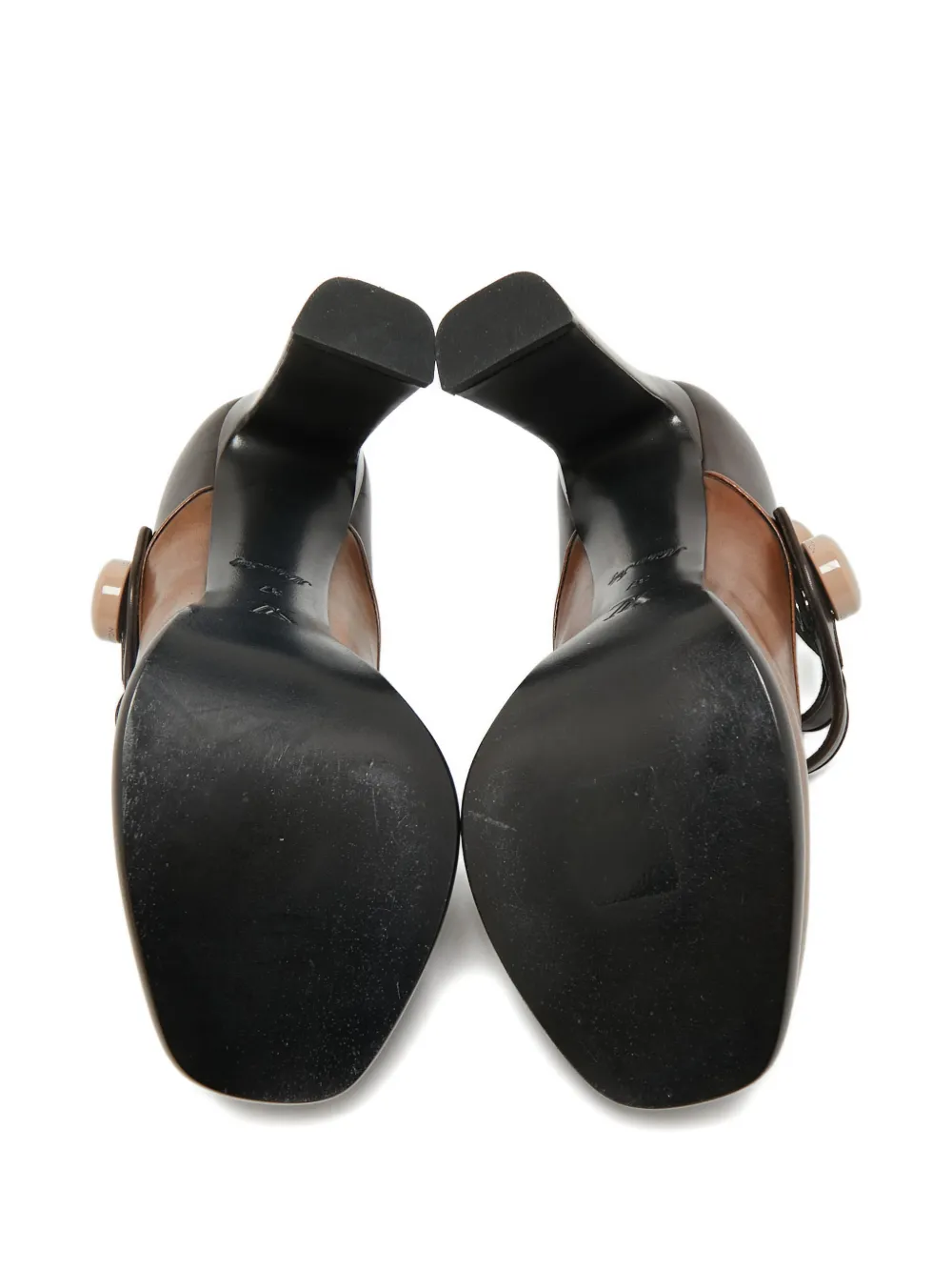 Louis Vuitton Pre-Owned Mary Jane platform two-tone pumps - Bruin