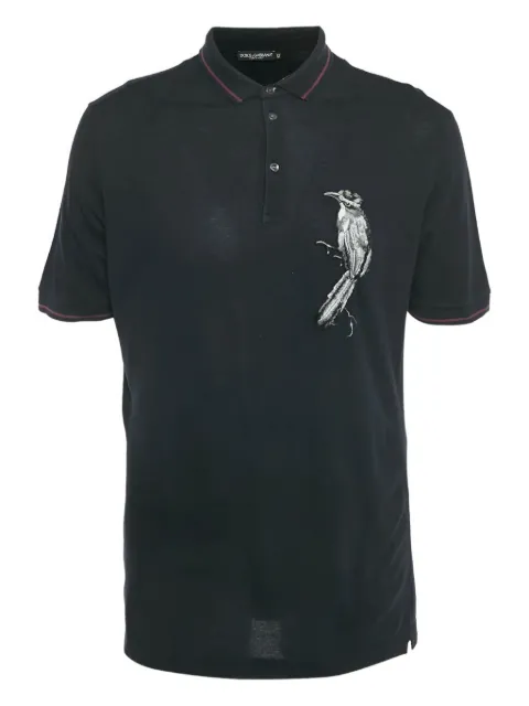 Dolce & Gabbana Pre-Owned bird-embroidery polo shirt
