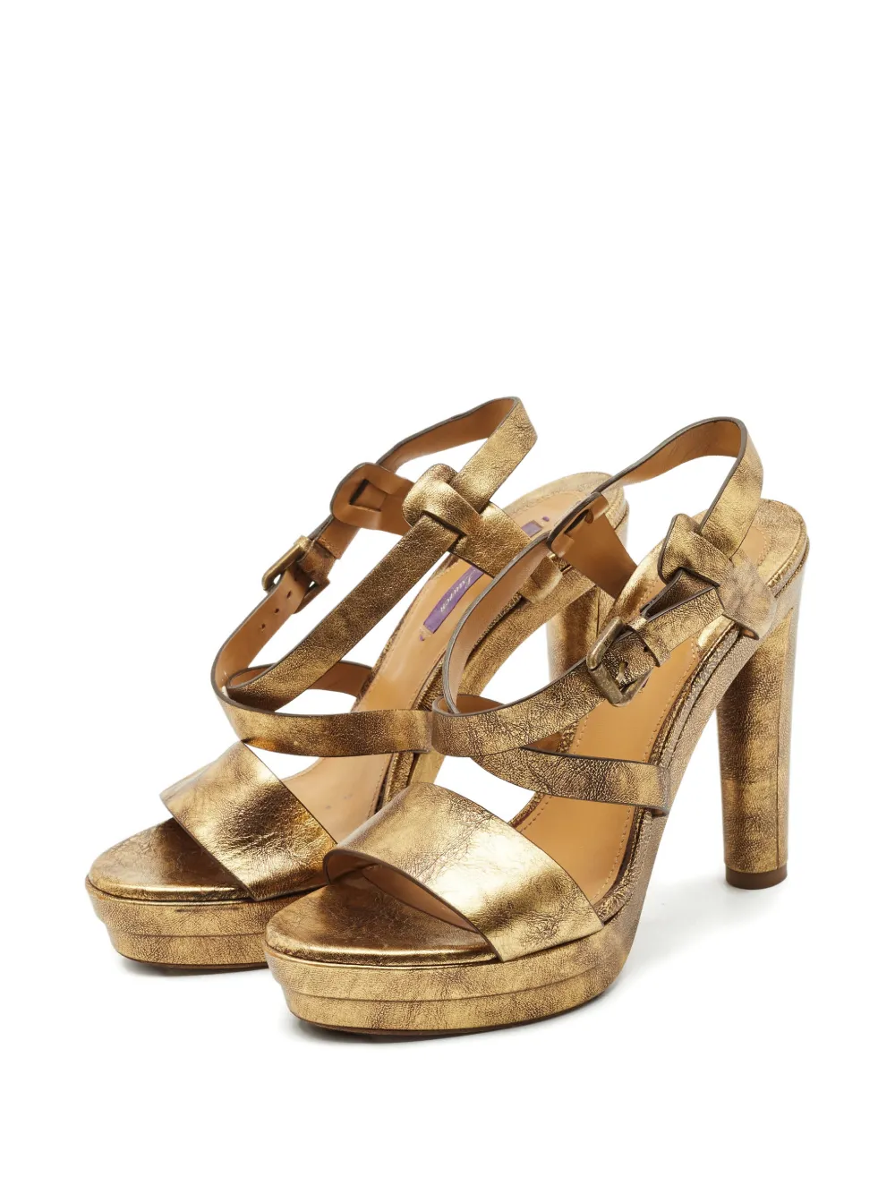 Polo Ralph Lauren Vintage platform heeled sandals - Goud