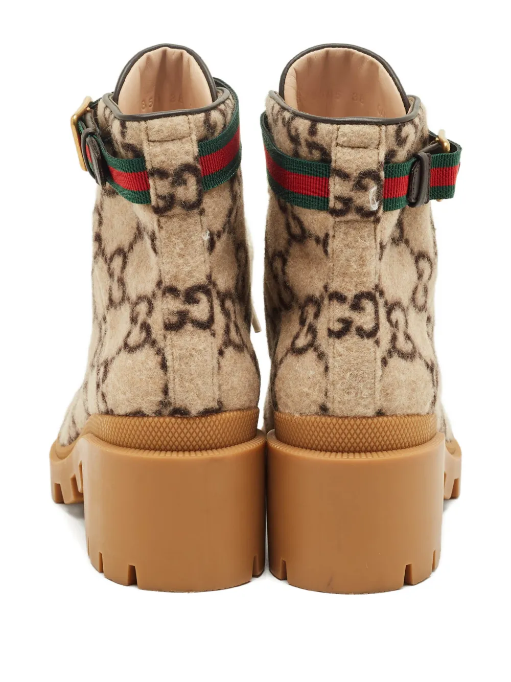 Gucci Pre-Owned Sylvie GG-patterned ankle boots - Beige