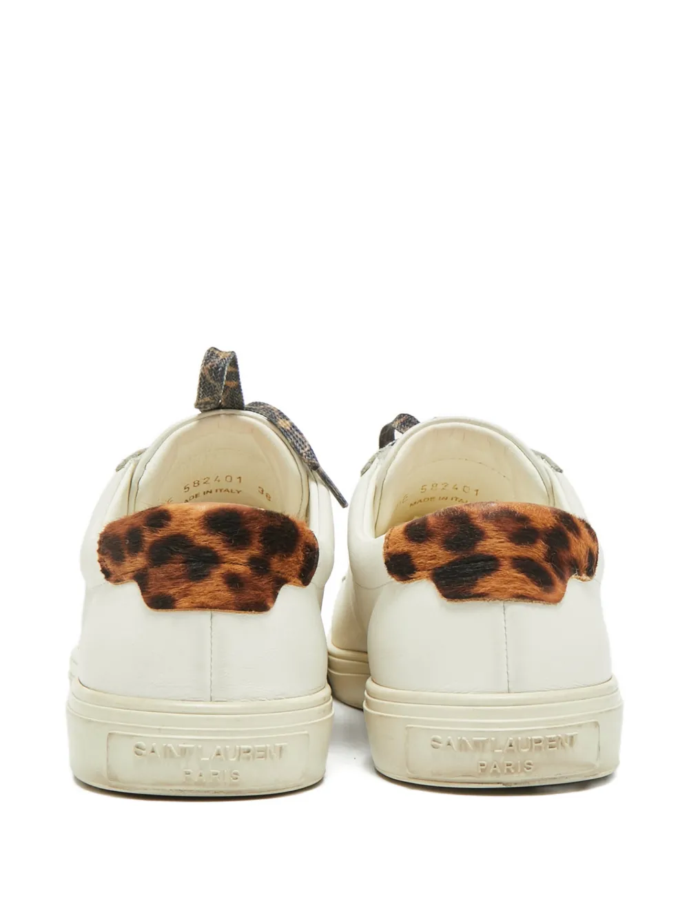 Saint Laurent Pre-Owned Andy calf leather shoes - Wit