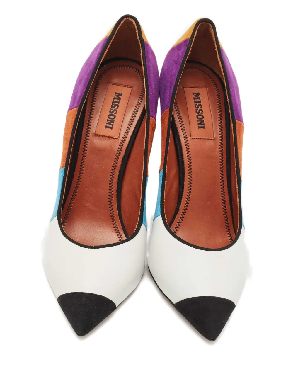 Missoni Pre-Owned colourblock pointed-toe pumps - Wit