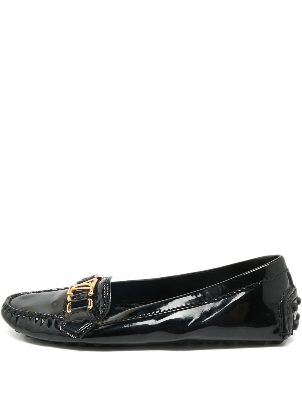 Louis Vuitton Pre-Owned logo-plaque oxford loafers - Nero