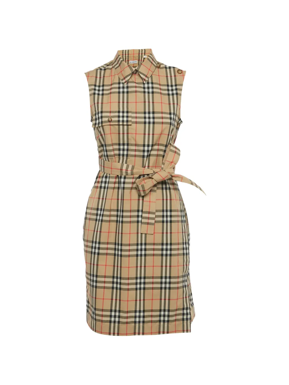 Burberry Pre-Owned check-pattern mini dress - Neutrals