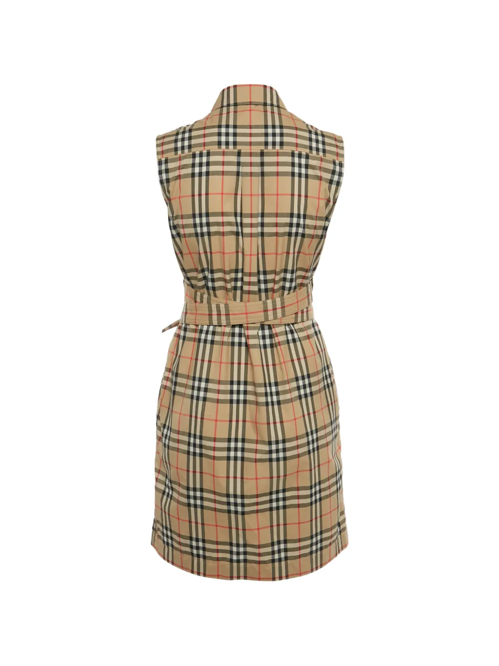 Burberry Pre-Owned Geruite wikkeljurk - Beige