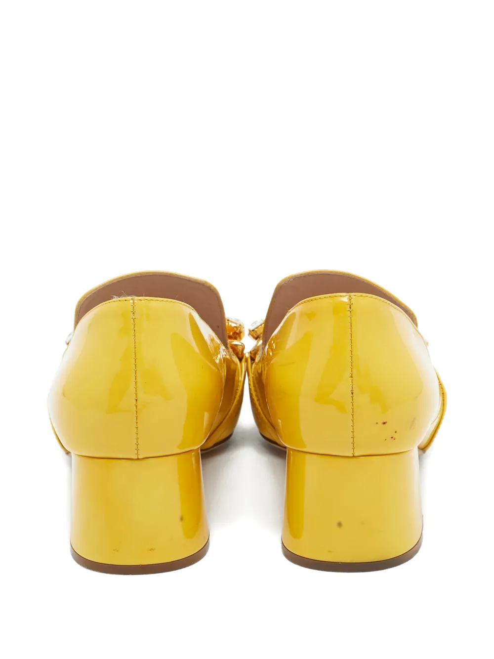 Miu Miu Pre-Owned crystal-embellished block-heel pumps | Image 2