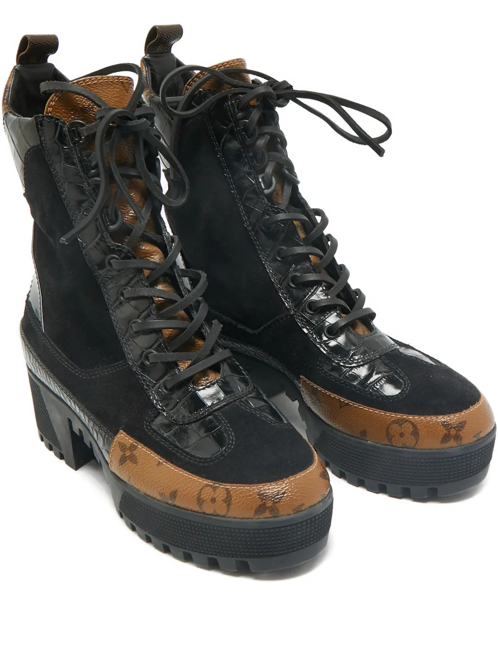 Louis Vuitton Pre-Owned Laureate combat boots | negro | Image 1