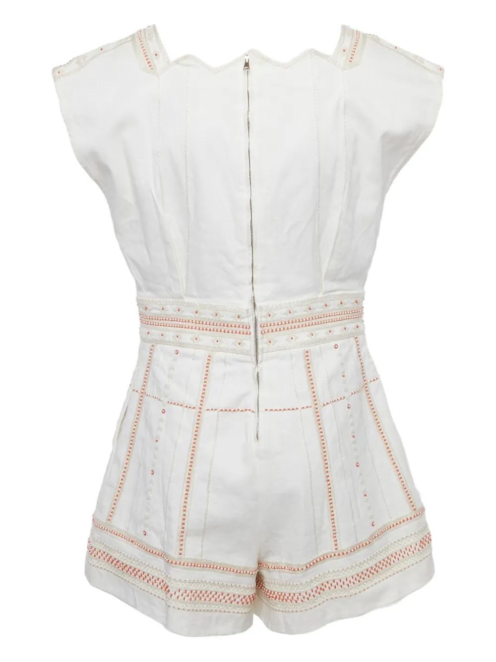 Valentino Pre-Owned embroidery playsuit - Wit