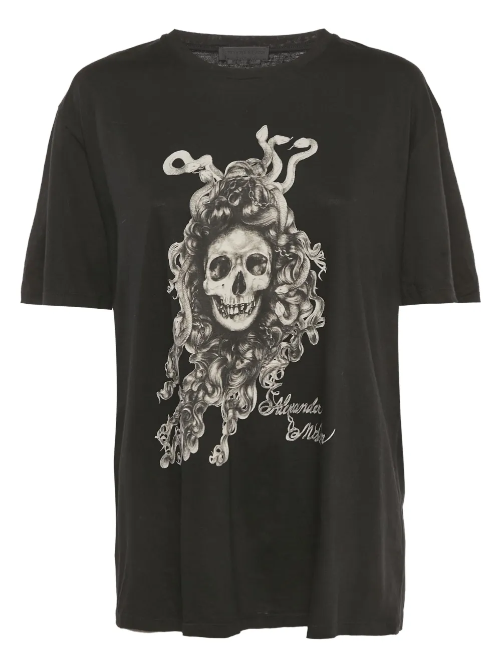 Pre-owned Alexander Mcqueen Skull-motif T-shirt In Black