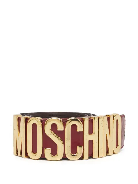 Moschino Pre-Owned logo-plaque belt