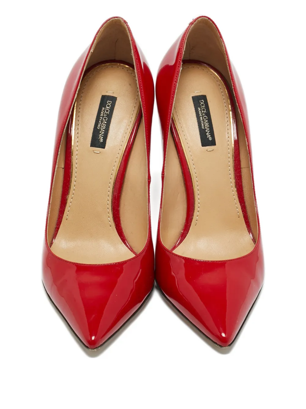Dolce & Gabbana Pre-Owned pointed-toe leather pumps - Rood