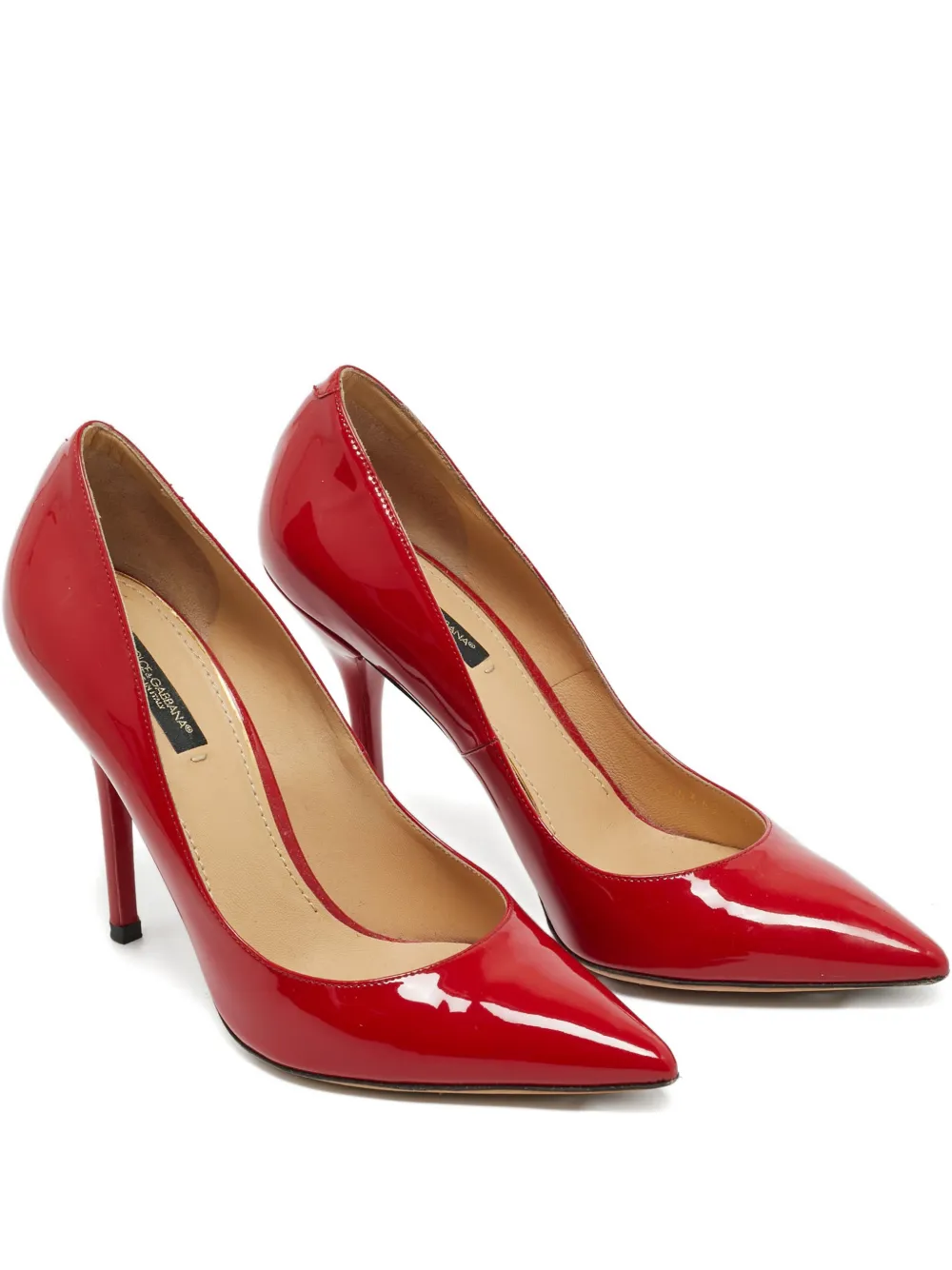 Dolce & Gabbana Pre-Owned pointed-toe leather pumps - Rosso