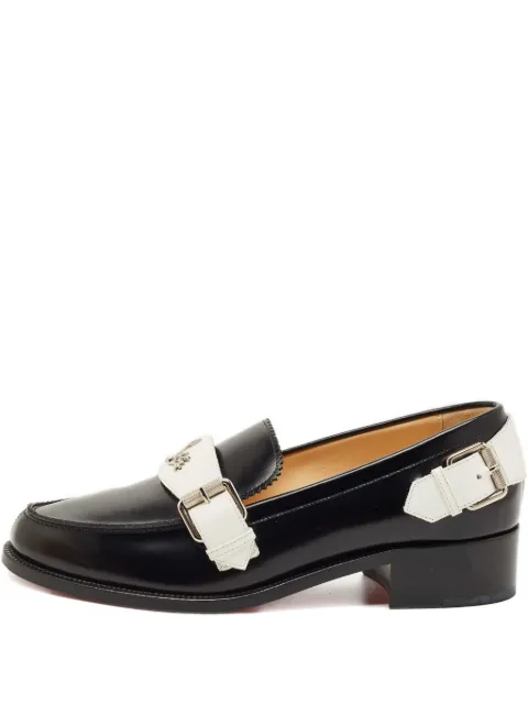 Christian Louboutin Pre-Owned Monmoc buckle leather loafers