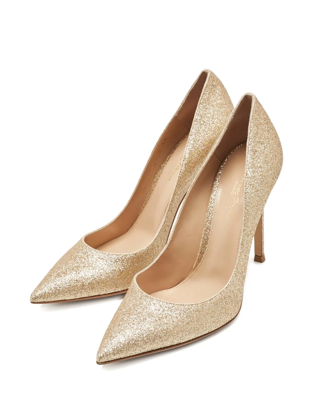 Gianvito Rossi glitter-embellished pumps - Goud