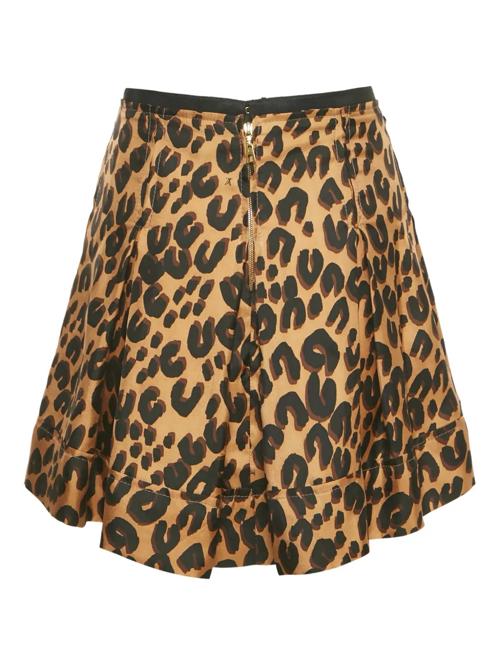 Louis Vuitton Pre-Owned pleated animal-print mini skirt - Bruin