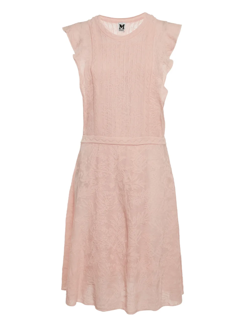 Pre-owned Missoni Knit Ruffled Mini Dress In Pink