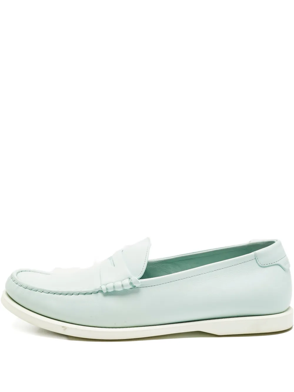 Pre-owned Saint Laurent Leather Loafers In Blue