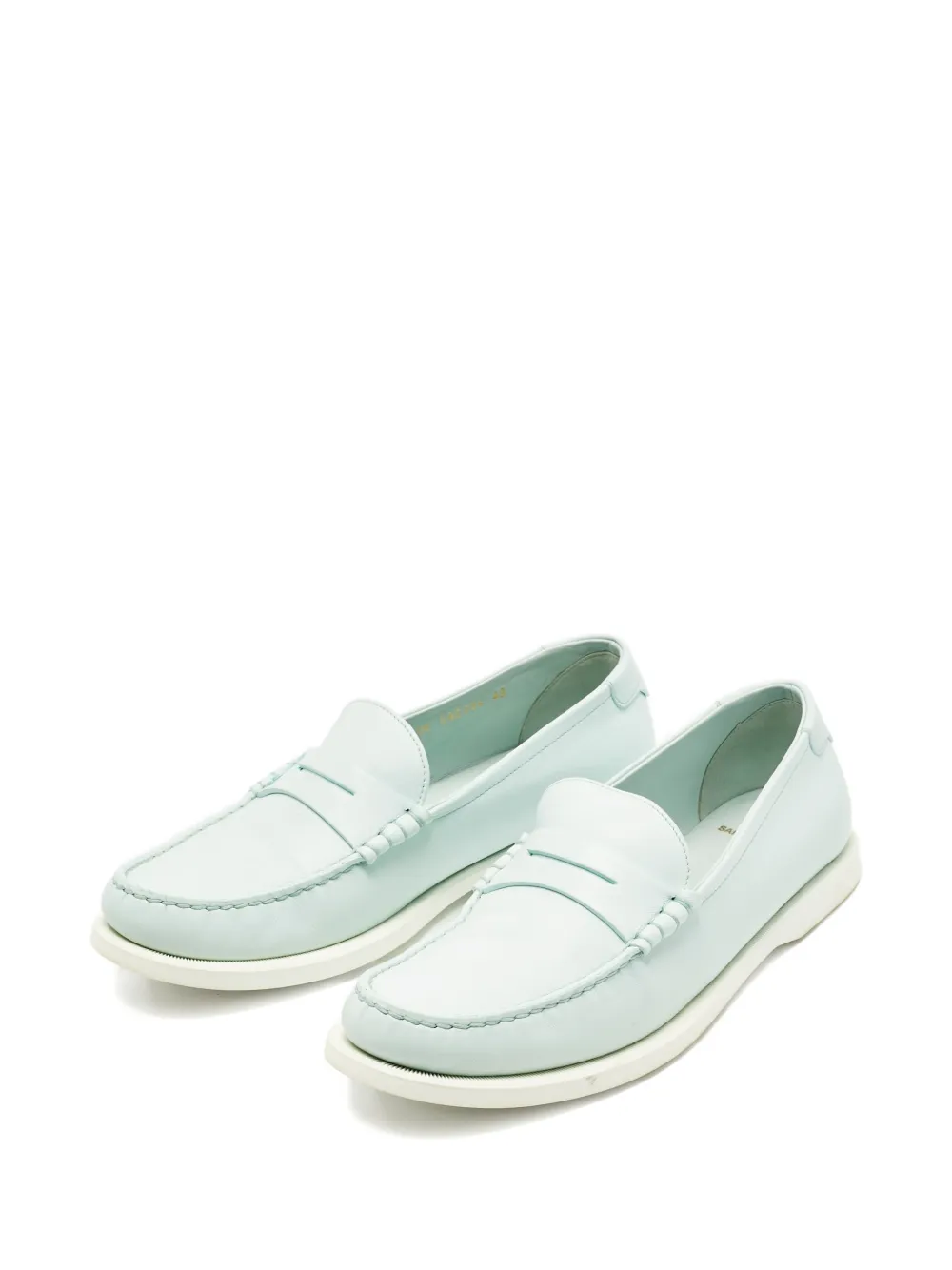 Saint Laurent Pre-Owned leather loafers - Blauw