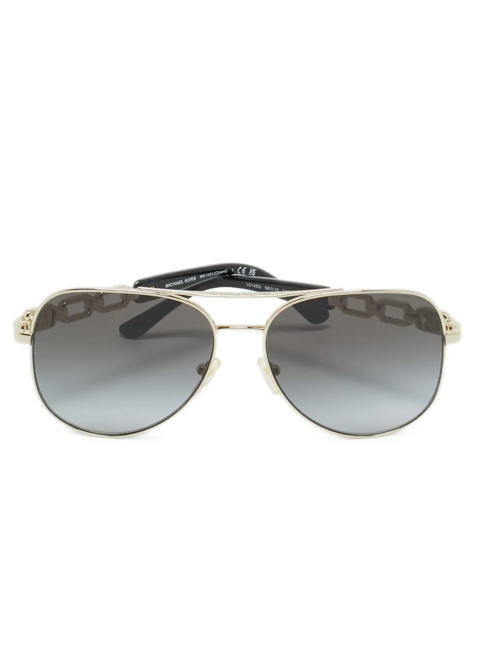 Michael Kors Mk 1121 chain-temple pilot-frame sunglasses | Gold | Image 1