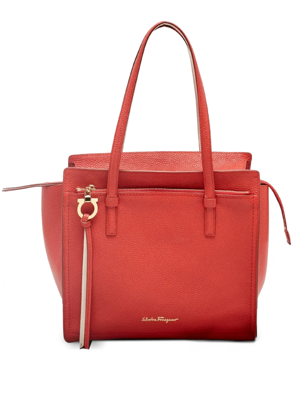 Ferragamo Pre-Owned Amy leather tote bag - Rosso