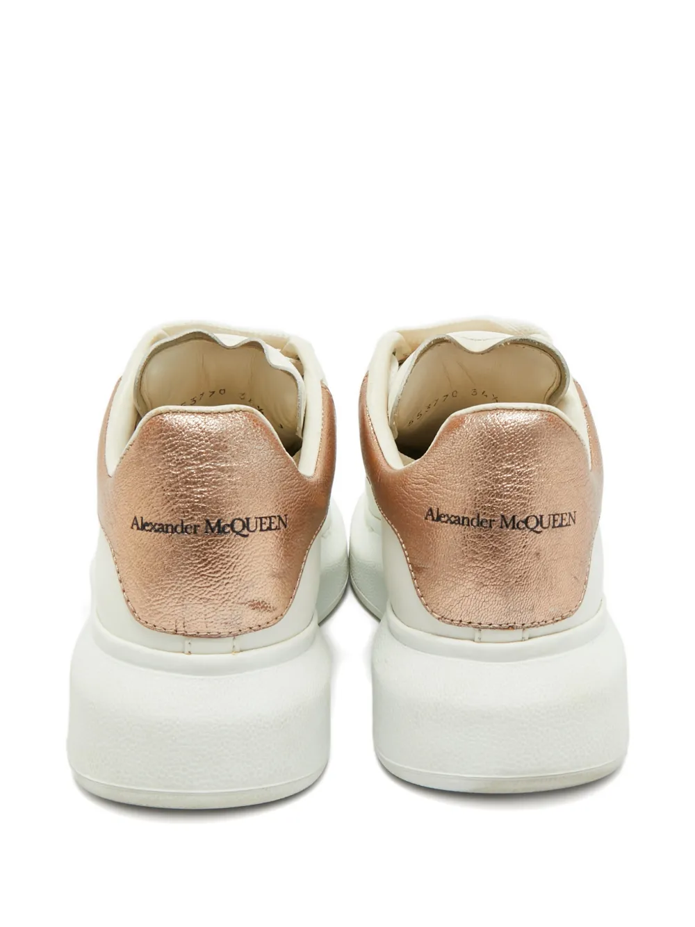 Alexander McQueen Pre-Owned oversized calf leather trainers - Wit