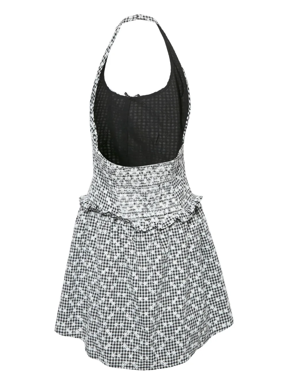 For Love And Lemons floral-print embroidered mini dress - Wit