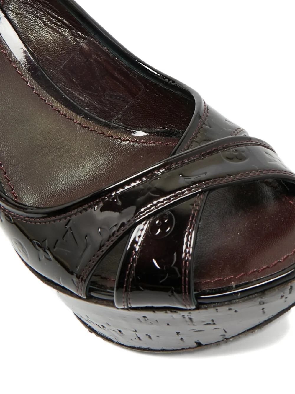 Louis Vuitton Pre-Owned patent-leather sandals - Rood